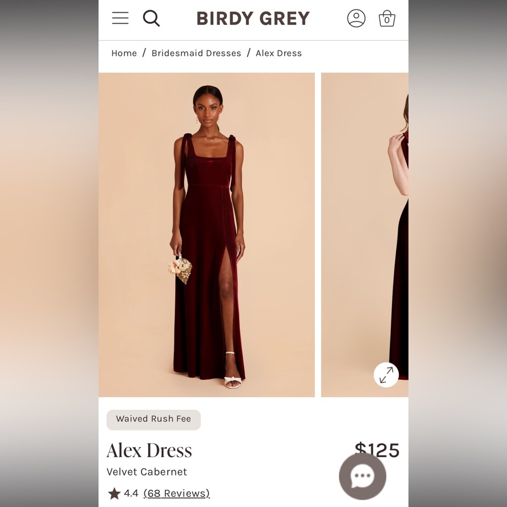 Birdy Grey Velvet Maxi Dress in Deep Burgundy